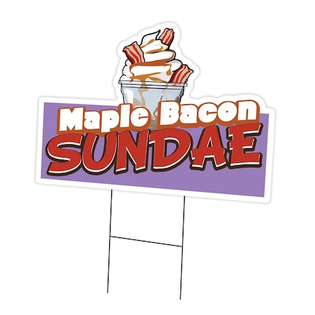Amistad 18 x 24 in. Yard Sign & Stake - Maple Bacon Sundae AM2070581